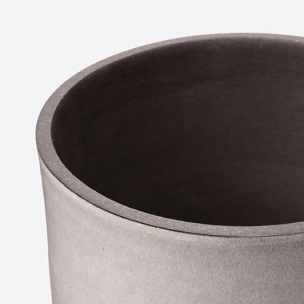 HONUNGSPALM Plant pot, indoor/outdoor/gray/beige, 12 cm