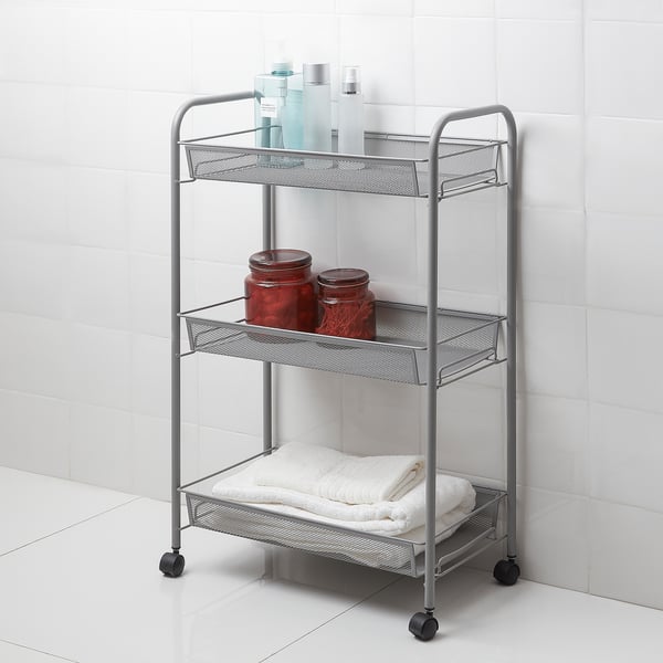 HORNAVAN Cart, gray, 26x48x77 cm