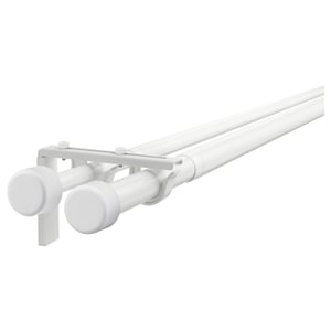 HUGAD / RÄCKA Double curtain rod combination