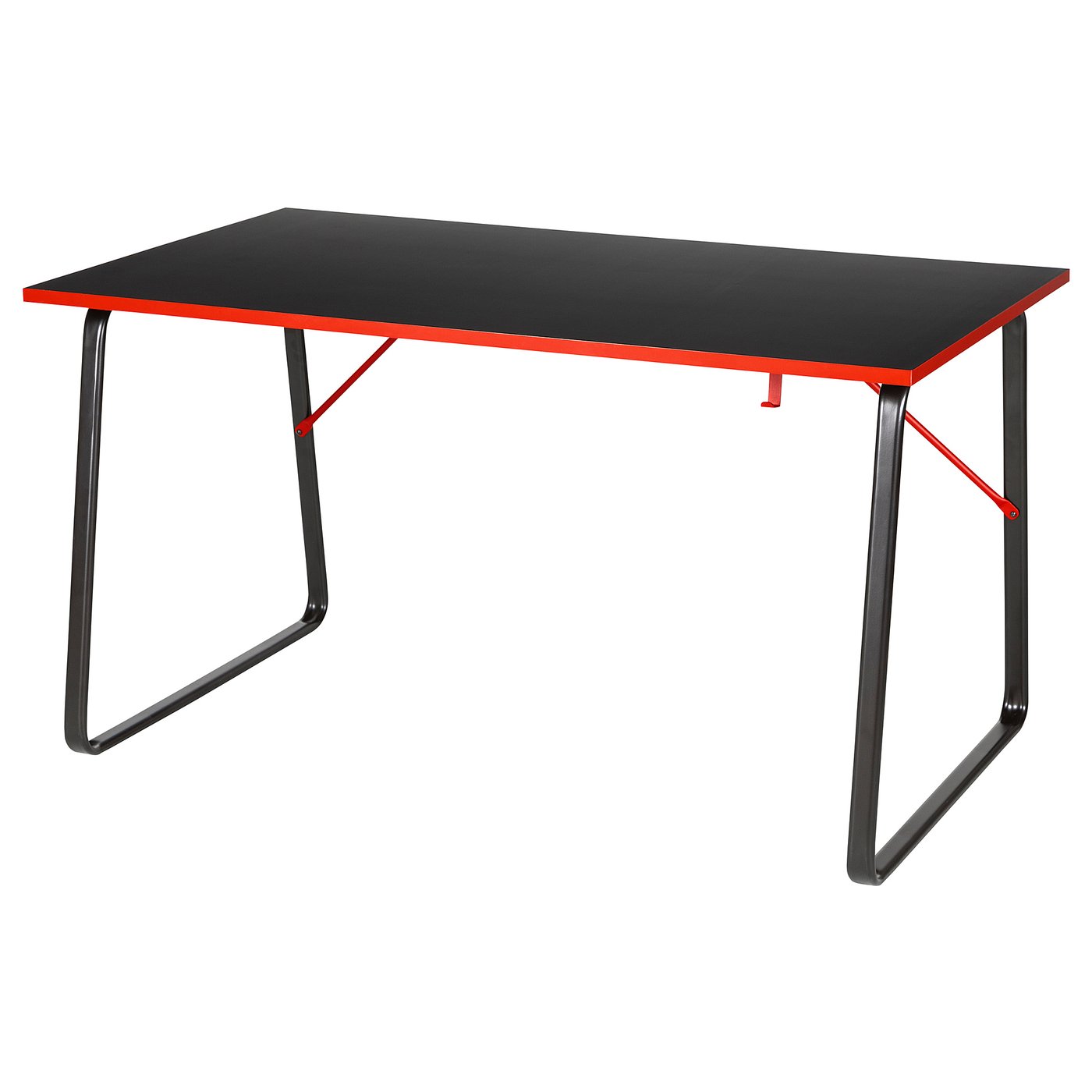 HUVUDSPELARE gaming desk, black, 140x80 cm (551/8x311/2") - IKEA