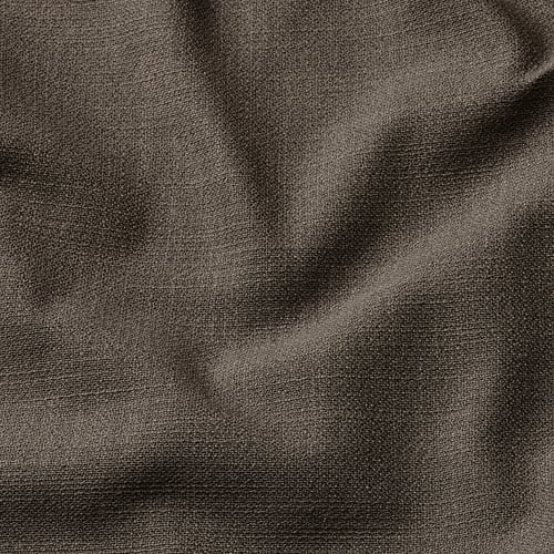 Close-up of HYLTARP sofa cover, showcasing its luxurious gransel fabric with a subtle sheen and natural texture.