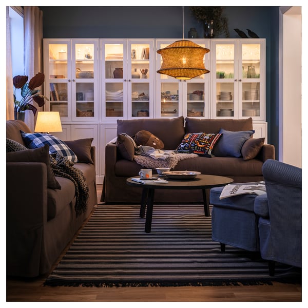 HYLTARP Loveseat, Gransel gray-brown