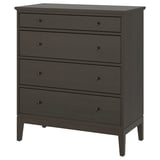 IDANÄS 4-drawer dresser, dark brown stained, 104x118 cm