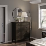 IDANÄS 4-drawer dresser, dark brown stained, 104x118 cm