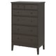 IDANÄS 6-drawer dresser, dark brown stained, 84x135 cm