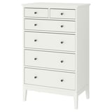 IDANÄS 6-drawer dresser, white, 84x135 cm
