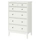 IDANÄS 6-drawer dresser, white, 84x135 cm