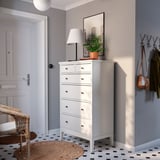 IDANÄS 6-drawer dresser, white, 84x135 cm