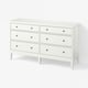IDANÄS 6-drawer dresser, white, 162x95 cm