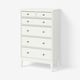 IDANÄS 6-drawer dresser, white, 84x135 cm