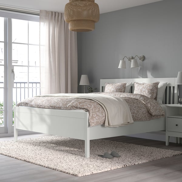 IDANÄS Bed frame, white/Luröy, 180x200 cm