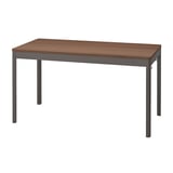 IDÅSEN Table, brown/dark gray, 140x70x75 cm