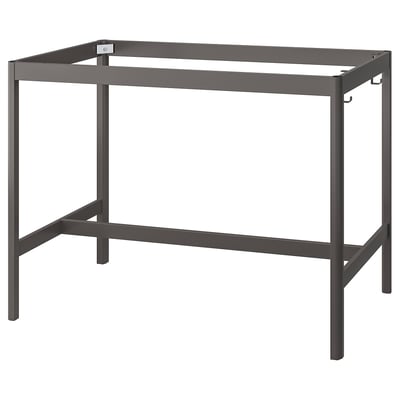 IDÅSEN Underframe for table top, dark gray, 139x69x102 cm