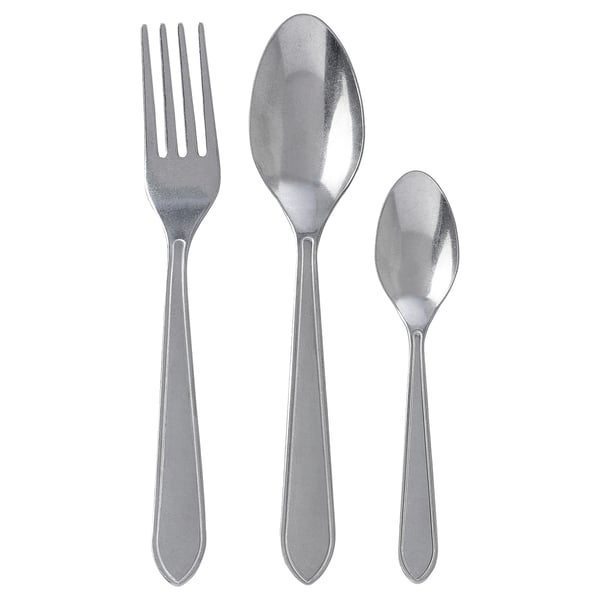 IDENTITET 12-piece flatware set, stainless steel