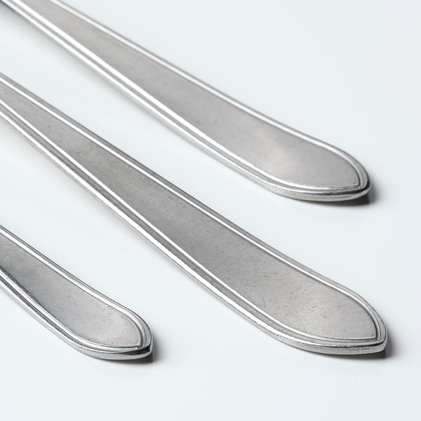 IDENTITET 12-piece flatware set, stainless steel