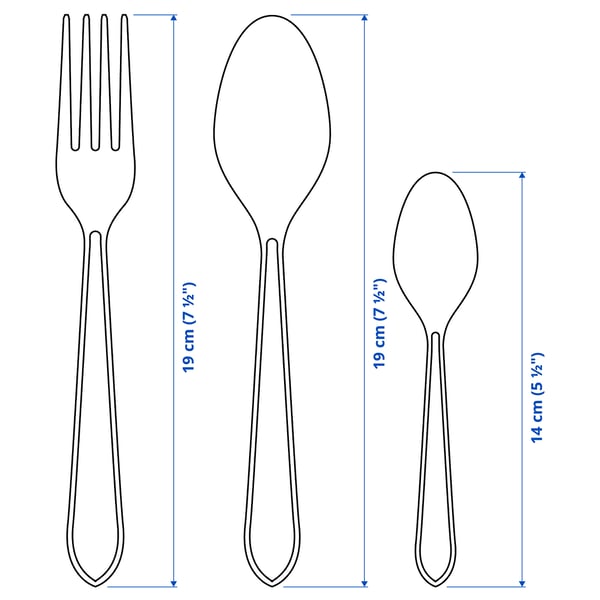 IDENTITET 12-piece flatware set, stainless steel