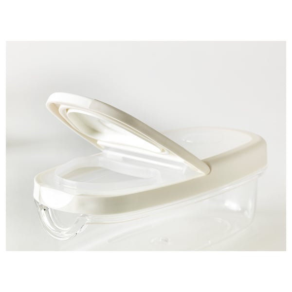 IKEA 365+ Dry food jar with lid, clear/white, 0.3 l