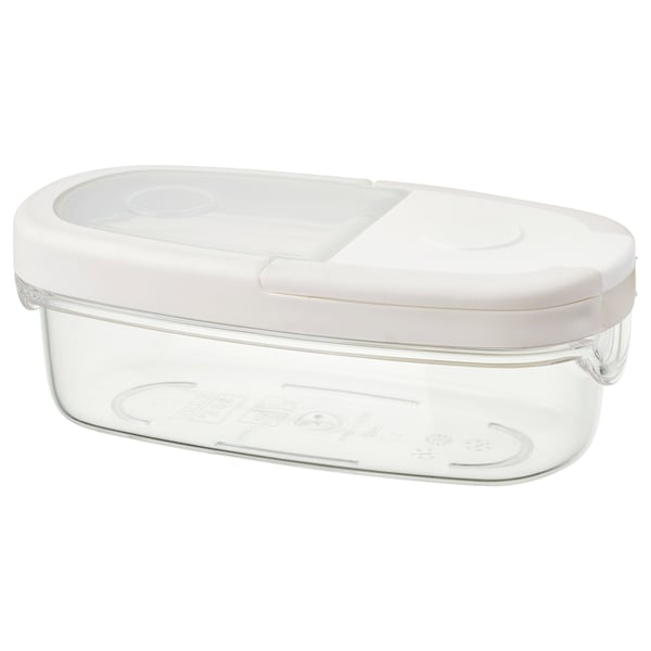 IKEA 365+ Dry food jar with lid, clear/white, 0.3 l