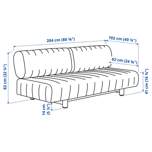IKEA PS 2026 Sleeper sofa, Skiftebo light grey-beige