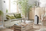 INGMARSÖ 2-seat sofa, in/outdoor, white green/beige, 118x69x69 cm
