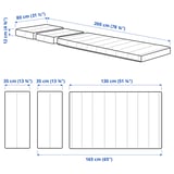 INNERLIG Spring mattress for extendable bed, 80x200 cm