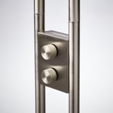 ISJAKT LED floor uplighter/reading lamp, dimmable/nickel plated, 180 cm