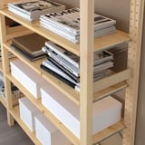 IVAR 3 section shelving unit, pine, 259x30x179 cm