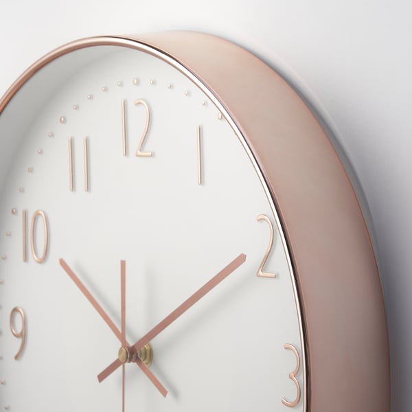 JÄNKIG Wall clock, copper color, 30 cm