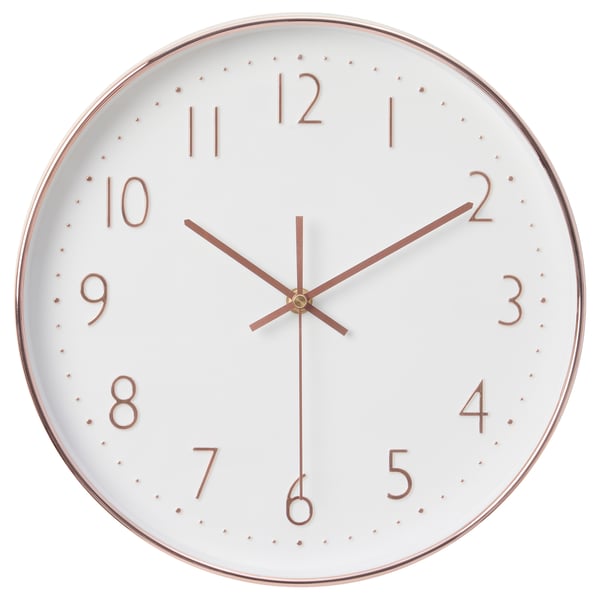 JÄNKIG Wall clock, copper color, 30 cm