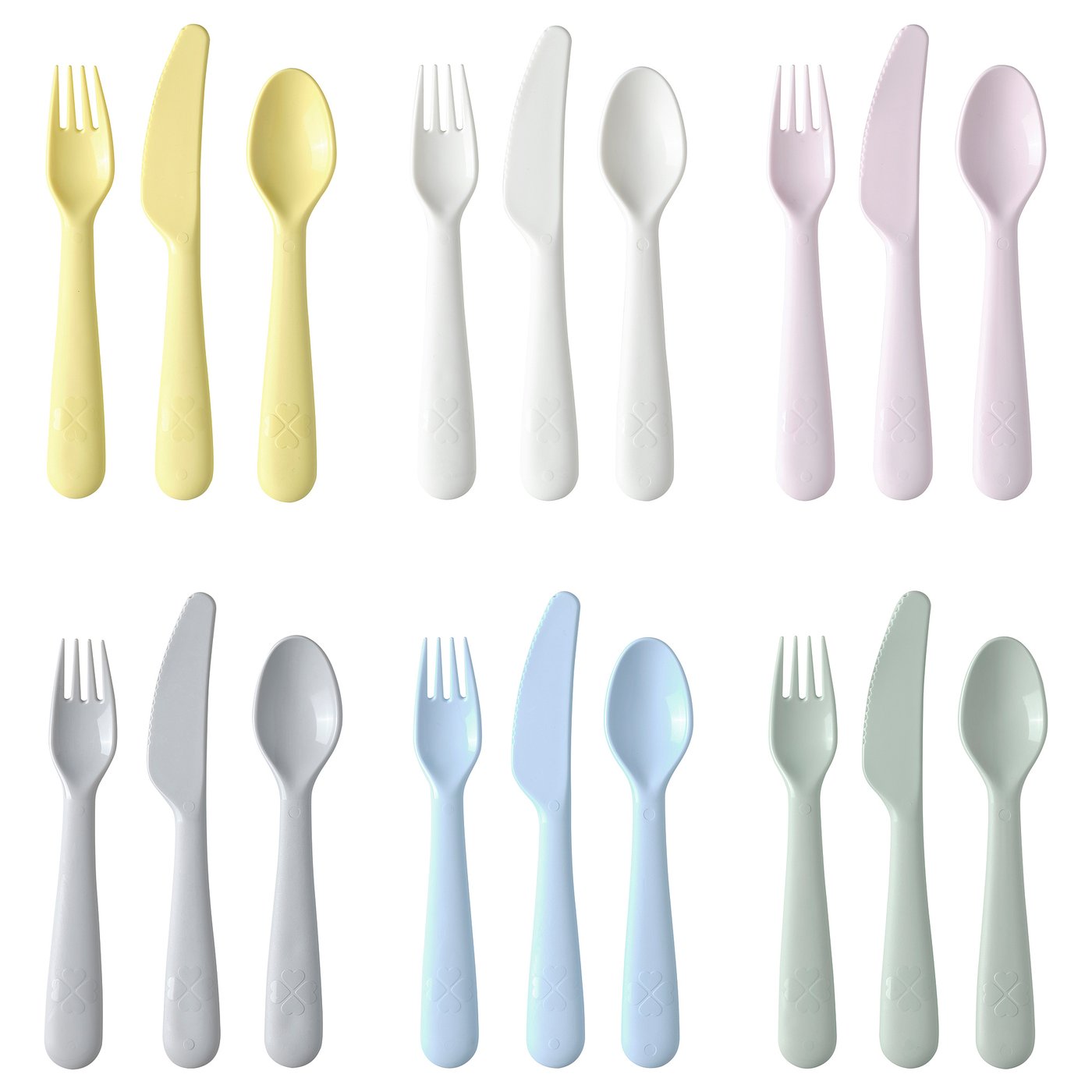 KALAS 18piece flatware set, mixed colors IKEA