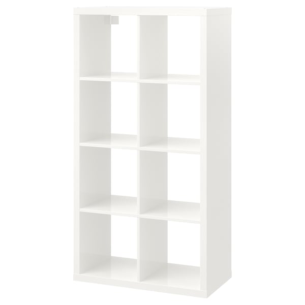 KALLAX Shelf unit, high gloss white, 77x147 cm