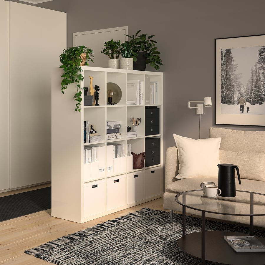 KALLAX shelf unit, high gloss white, 147x147 cm (577/8x575/8") IKEA