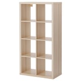KALLAX Shelf unit, white stained oak effect, 77x147 cm