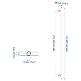 KALLRÖR Handle, stainless steel, 597 mm