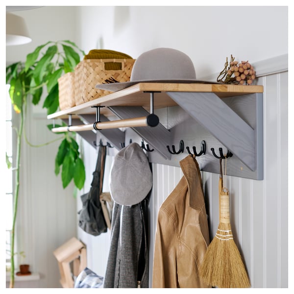 KALLSÖ Hat rack, gray, 80 cm