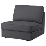 KIVIK Cover for 1-seat sleeper sofa, Gunnared medium gray