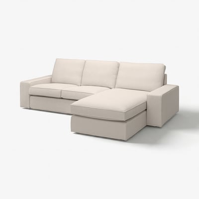 KIVIK Sofa with chaise, Tresund light beige