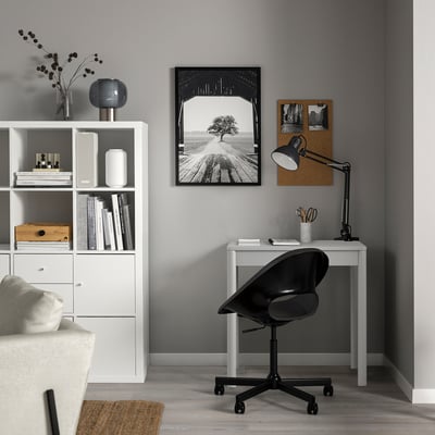 KJELLERIK Desk, gray, 75x60 cm