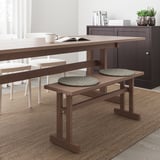 KLIMPFJÄLL Bench, gray-brown, 102 cm