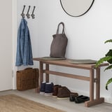 KLIMPFJÄLL Bench, gray-brown, 102 cm