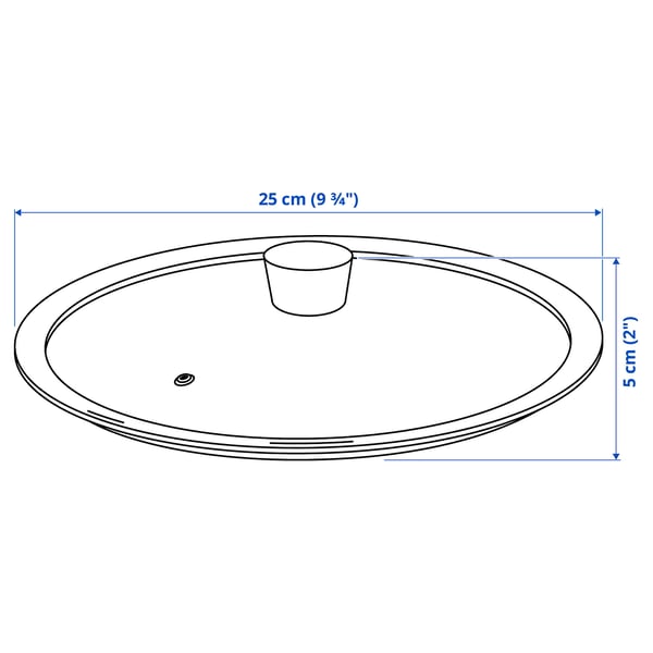 KLOCKREN Lid for pan, glass, 25 cm