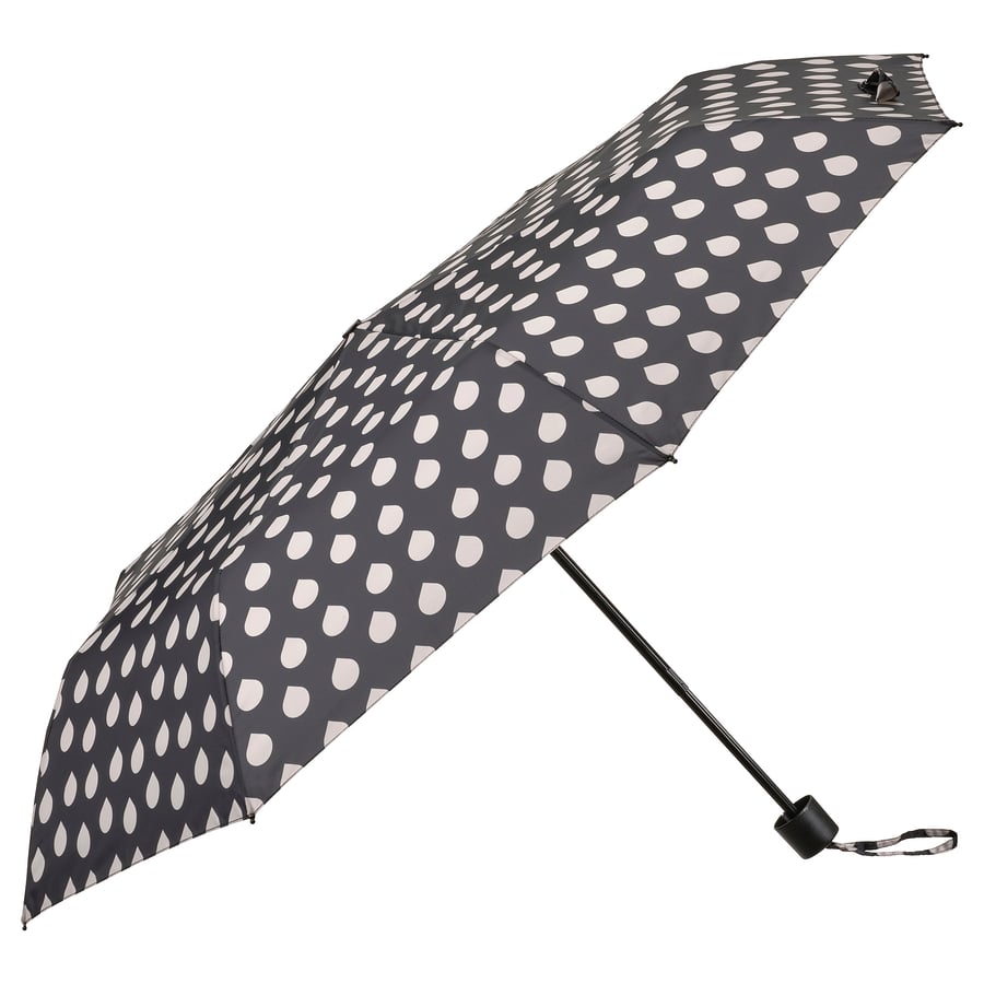 KNALLA Umbrella, black/beige drop IKEA