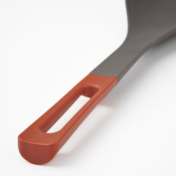 KNORRHANE Deep spoon for cooking, dark gray-brown/red-brown, 31 cm