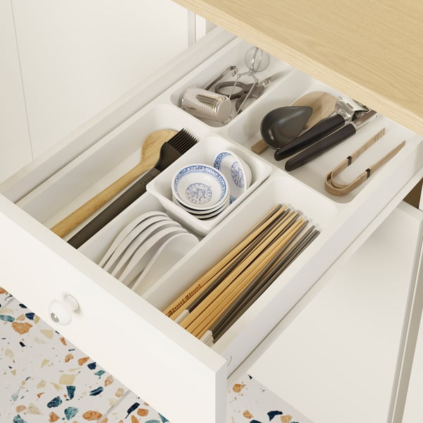 KNOXHULT Corner kitchen, white, 182x143x220 cm