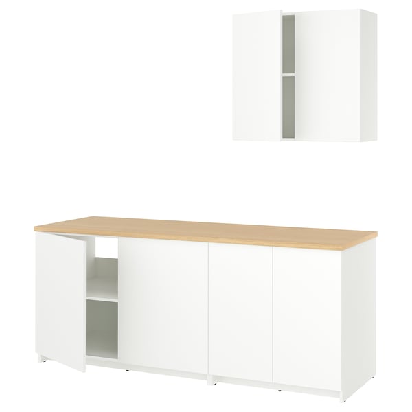 KNOXHULT Kitchen, white, 204x61x220 cm