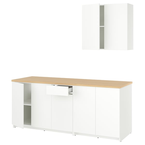 KNOXHULT Kitchen, white, 204x61x220 cm