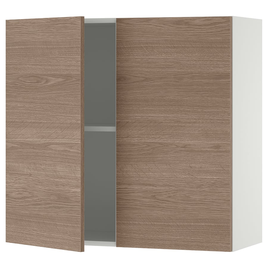 KNOXHULT wall with doors, wood effect/gray, 80x75 cm (311/2x291/2") IKEA
