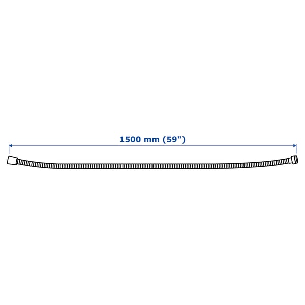 KOLSJÖN Shower hose, chrome plated