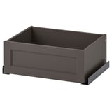 KOMPLEMENT Drawer with framed front, dark gray, 50x35 cm