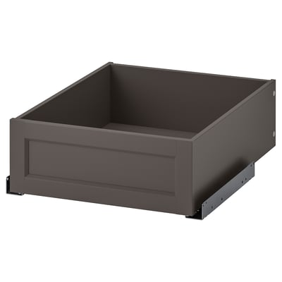 KOMPLEMENT Drawer with framed front, dark gray, 50x58 cm